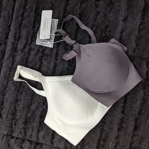 Women's Comfort Bra Set - Gray and White